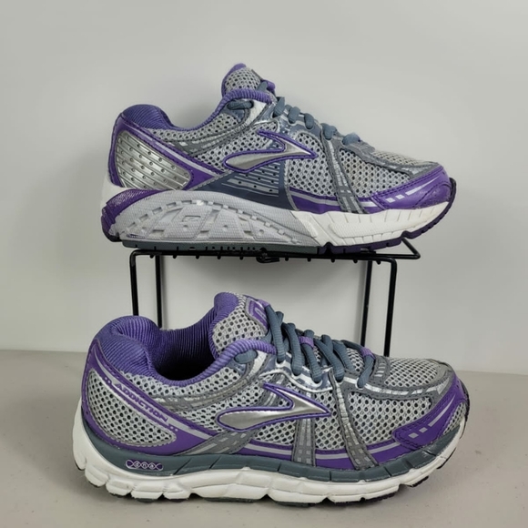 Brooks Addiction DNA Mogo Women’s Size 6B Silver And Purple Running Shoes - Picture 2 of 8